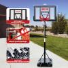 IGL Portable Basketball Hoop, 5.6-10FT Adjustable Basketball Goal System, 44 Inch Outdoor Basketball Hoop & Goals for Kids, Youth, and Adults in The Backyard, Driveway with PC Backboard (Black) view 2