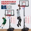 IGL Portable Basketball Hoop, 5.6-10FT Adjustable Basketball Goal System, 44 Inch Outdoor Basketball Hoop & Goals for Kids, Youth, and Adults in The Backyard, Driveway with PC Backboard (Black) view 4