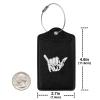 Shaka Aloha Hawaii Leather Baggage Bag Luggage Tags with Stainless Steel Loop and Privacy Cover view 4