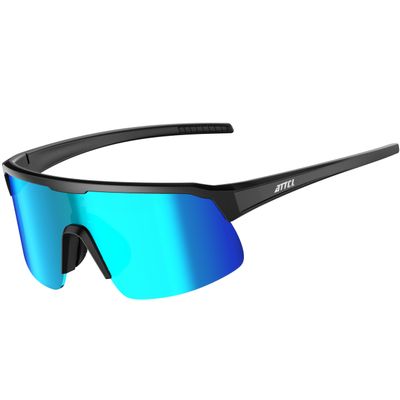 ATTCL Unisex Sports Cycling Sunglasses Men Women Biking Glasses UV Protection MTB Bicycle Riding Goggles KC07 Black Blue