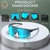 ATTCL Unisex Sports Cycling Sunglasses Men Women Biking Glasses UV Protection MTB Bicycle Riding Goggles KC07 Black Blue view 2