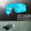 ATTCL Unisex Sports Cycling Sunglasses Men Women Biking Glasses UV Protection MTB Bicycle Riding Goggles KC07 Black Blue view 4