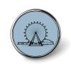 Ferris Wheel Round Badge Pin Brooches Metal Button Badges for Hats Jackets Shirts Decor, Circular, style view 1
