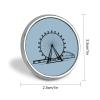 Ferris Wheel Round Badge Pin Brooches Metal Button Badges for Hats Jackets Shirts Decor, Circular, style view 2
