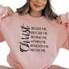 HQR Express Sweatshirt for Christian Man and Woman, Christ Within Me Christ Beside Me Before Me Sweatshirt, Gift for Christian, Jesus Lover Hoodie view 2