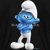 Spreadshirt The Smurfs Brainy Smurf Kid's T-Shirt, XL, Black view 2