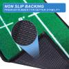 Ponsonbay Golf Putting Mat Indoor & Outdoor Professional Golf Practice Putting Green Mat with Distance Marker Anti Slip Backing Golf Training Accessories Portable Matt view 2