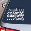 Sticker Proud Coast Guard Family Logo 6'' Decal Armed Forces Combat Soldier Military United States for Car Truck Window Laptop Bumper US Flag (Black) view 1