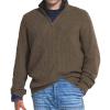ZYXTIM Mens Crewneck Pullover Sweater Waffle Textured Long Sleeve Knitted Sweaters(Brown,Small) view 1