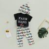 Baby Layette Set Infant Boy Farm Animals Bodysuit Clothes Letter Romper+Pants Newborn Coming Home Outfit with Hat (A Black, 12-18 Months) view 4