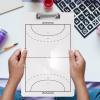 Baluue Clipboard Handball Board Double-Sided Dry Erase Tool for Handball Training and Analysis Lightweight Material Portable Game Strategy Board view 3