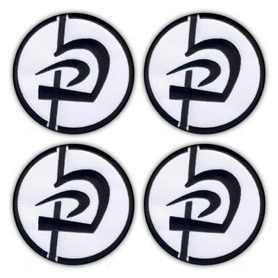 Set of Four - Patchion Krav MAGA - Standard - Black Hook and Loop - Embroidered Patch/Badge/Emblem