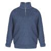 ZYXTIM Mens Crewneck Pullover Sweater Waffle Textured Long Sleeve Knitted Sweaters(Blue,3X-Large) view 3