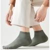 Yizelli 3 Pairs Ankle Socks for Men Lightweight Breathable Mesh Cotton Short Socks for Spring Summer (Army Green) view 3