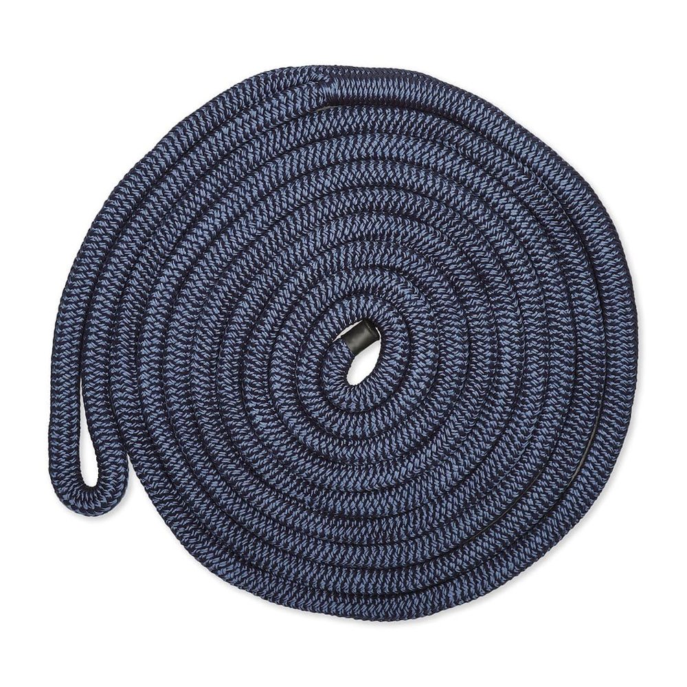 CMP Cordage CDL1225NY, Dock Line, 1/2" Diameter - 25' Length, Double Braid, Navy