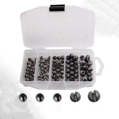 100PCS Fishing Weights Sinkers, Premium Split Shot Fishing Weights Sinkers, Round Removable Fishing Sinkers, 5 Sizes, Including 0.07/0.09/0.1/0.14/0.18ounce(Medium)