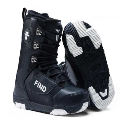 Find Linered Black Snowboard Boots Men Women 6 7 8 9 10 11 12 13 14 15 (Black-Find-Linered, Women 8)