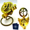 Sundial Compass - Solid Brass Sun Dial Compass with Display Stand and Greeting Nautical Home Decor Gifts Fully Functional (3' Inch Golden) view 1