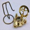 Sundial Compass - Solid Brass Sun Dial Compass with Display Stand and Greeting Nautical Home Decor Gifts Fully Functional (3' Inch Golden) view 2