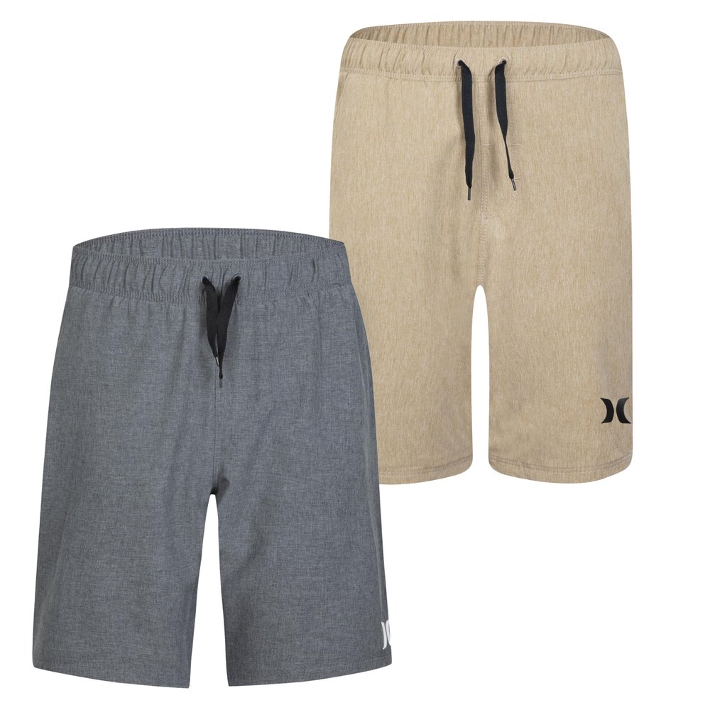 Hurley Boys H20-dri Pull On Shorts, Black/Khaki, 5 US