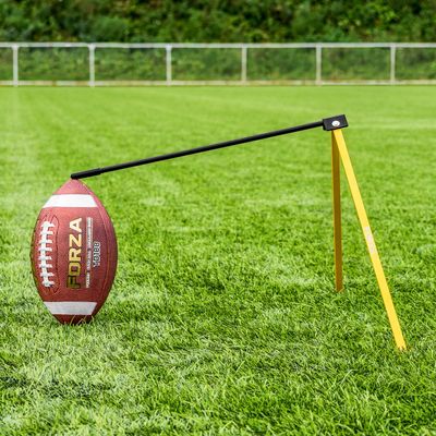 FORZA Kick Stick Football Holder Kikcing Tee | Portable & Foldable Football Kicking Holder with Carry Bag for Field Goal & Kickoff Practice Optional Ball and Kicking Net (with Net, Junior Ball)