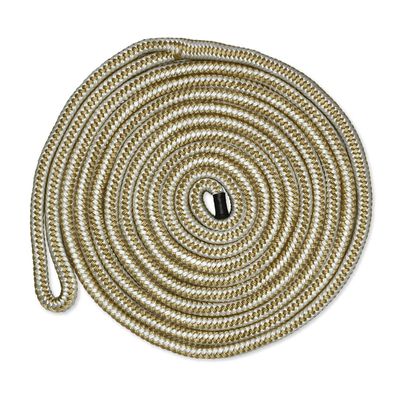 CMP Cordage CDL5840WG, Dock Line, 5/8" Diameter - 40' Length, Double Braid, White Gold