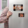 Rico Industries NFL Football Cincinnati Bengals Stripes Magnetic Picture Frame (5"x6.75") & Magnet Combo Set - Home Dcor - Regrigerator, Office, Kitchen view 3