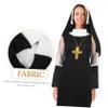 COLLBATH Plus Nun Costume for Women Halloween Cosplay Outfit Comfortable and Lightweight Adult Nun Clothes for Parties and Festivals view 3