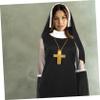 COLLBATH Plus Nun Costume for Women Halloween Cosplay Outfit Comfortable and Lightweight Adult Nun Clothes for Parties and Festivals view 4