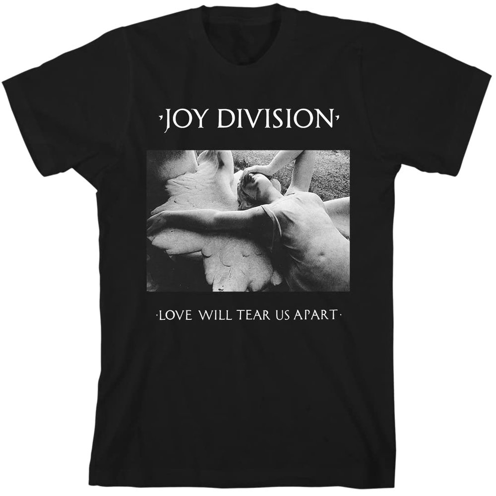2Bhip Joy Division Love Will Tear Us Apart Men's Short Sleeve T-Shirt Punk Rock Vintage Style Graphic Tees - Black, 3X-Large