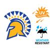 San Jose State University Primary Logo Premium 4" Die Cut Vinyl Sticker Decal for Cars Trucks Auto Windows view 3