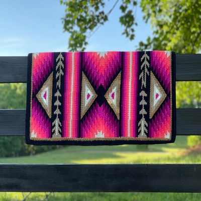 EQUIGEAR Horse Western Ranch Saddle pad/New Zealand Wool Western Saddle Blanket Top Wool Pad Sensor Flex (Customization Available) HDF1 (34" x 40")