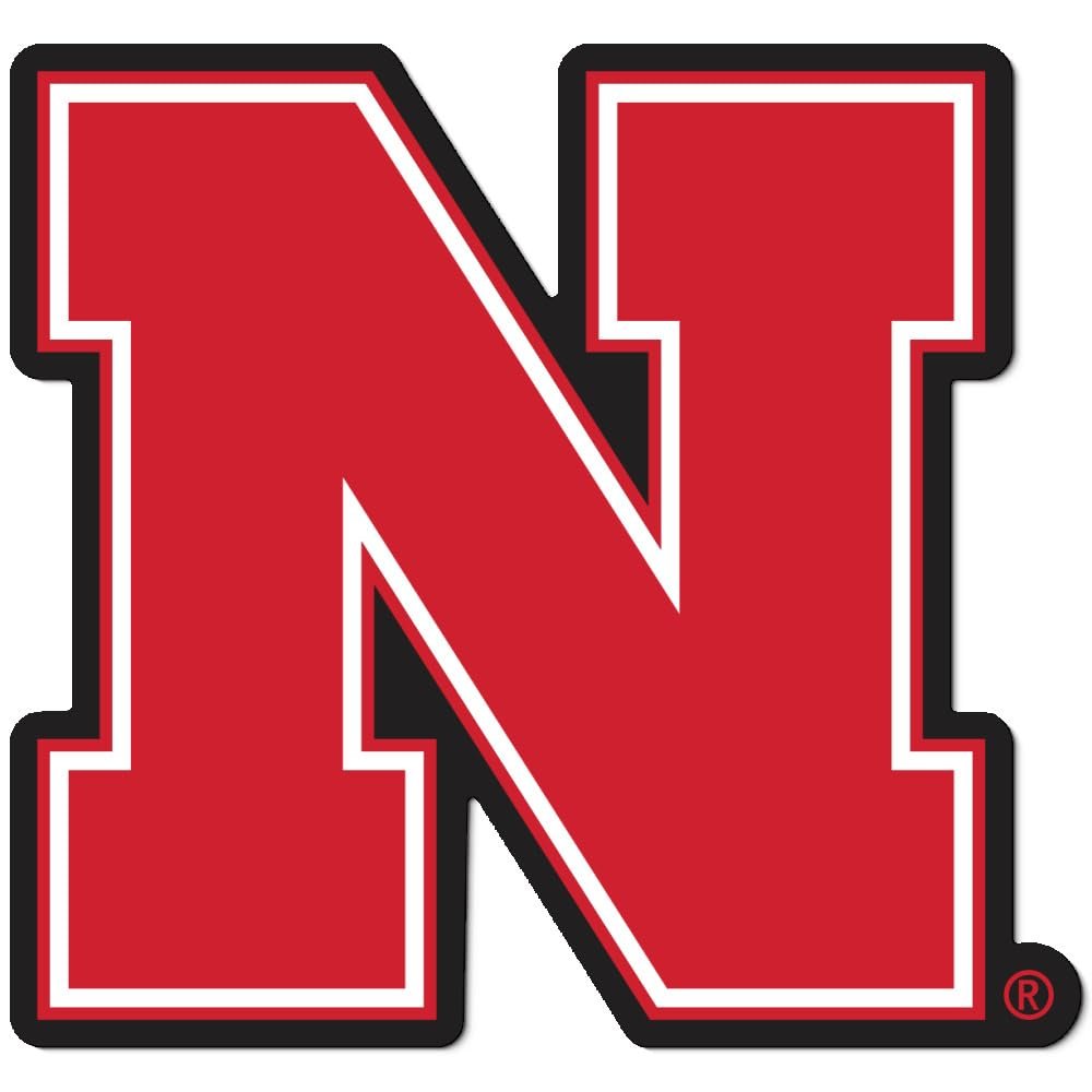 University of Nebraska Primary Logo Premium 4" Die Cut Vinyl Sticker Decal for Cars Trucks Auto Windows