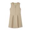 French Toast Girls' Adaptive Zip Front Stretch Ponte Jumper Dress, Khaki, Medium (7/8) view 1