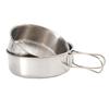 BESPORTBLE 3sets Portable Stainless Steel Bowls Outdoor Camping Equipment Mini Dinnerware Bowls Lids Utensils Small Easy Storage for Hiking Outdoor Adventures view 2