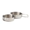 BESPORTBLE 3sets Portable Stainless Steel Bowls Outdoor Camping Equipment Mini Dinnerware Bowls Lids Utensils Small Easy Storage for Hiking Outdoor Adventures view 4