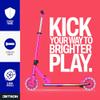 Jetson Highlight 2-Wheel Kick Scooter, Kinetic Lights on Deck and Wheels, 6 Inch Wheels, Rear Brake, Easy-Folding Mechanism, Ages 6+, Pink, JHGLT-PNK view 3