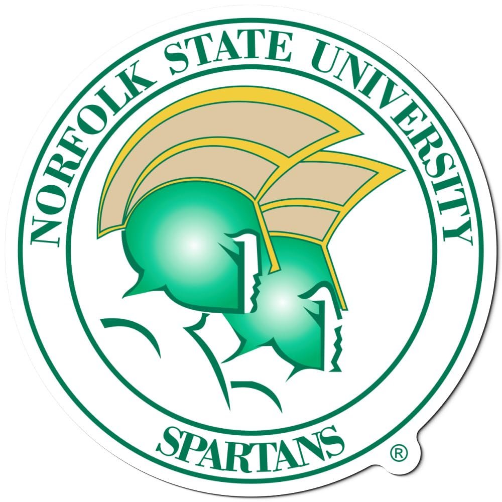 Norfolk State University Primary Logo Premium 4" Die Cut Vinyl Sticker Decal for Cars Trucks Auto Windows