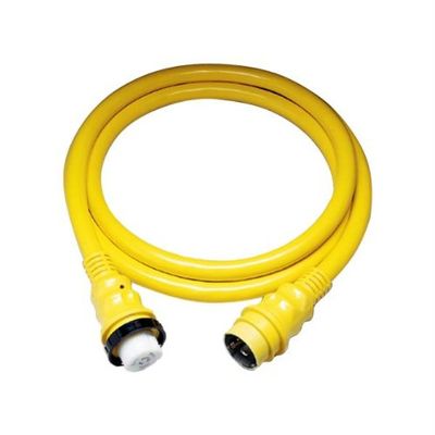 50A 125V Shore Power Cable - 50 in. - Yellow