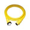 50A 125V Shore Power Cable - 50 in. - Yellow view 1