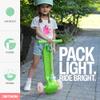 Jetson Bloom Go & Grow Kids 3-Wheel Light-Up Kick Scooter, Lights on Stem & Wheels, Adjustable Height Handlebar, Rear Brake, Easy-Folding Mechanism, Ages 3+, Green, JBLOOM-GRN view 4
