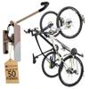 StoreYourBoard 2-Bike Swivel Rack  Wall Mounted Garage Bike Storage, Vertical Hanger with 120 Swing Design & Stopper, Space-Saving Indoor Wall Mount  Fits Kids Bikes, BMX & More  Mud view 1