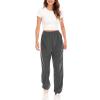 Baggy Joggers Pants for Women Athletic Fit Workout Sports Sweatpants Elastic Waist Bound Feet Wide Leg Pants Trousers Dark Gray view 3