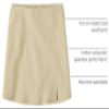 The Children's Place,Girls,Uniform A-Line Ponte Skorts,Sand,X-Large view 2