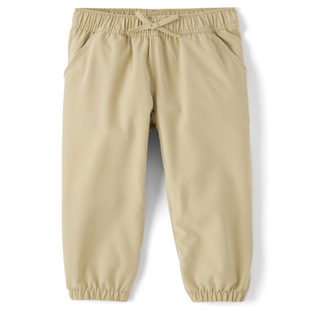 The Children's Place,Girls,Uniform Quick Dry Jogger Pants,Sand,6