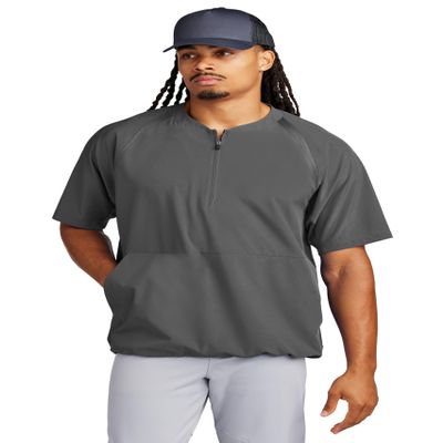 SPORT-TEK Unisex Repeat Half Zip Short Sleeve Jacket | Lightweight Half Zip Jacket for Men & Women Iron Grey