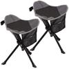 REDCAMP 2 Pack Folding Tripod Stools for Adults, Lightweight Portable Camping Stools for Fishing Hunting Backpacking Traveling, Black view 1