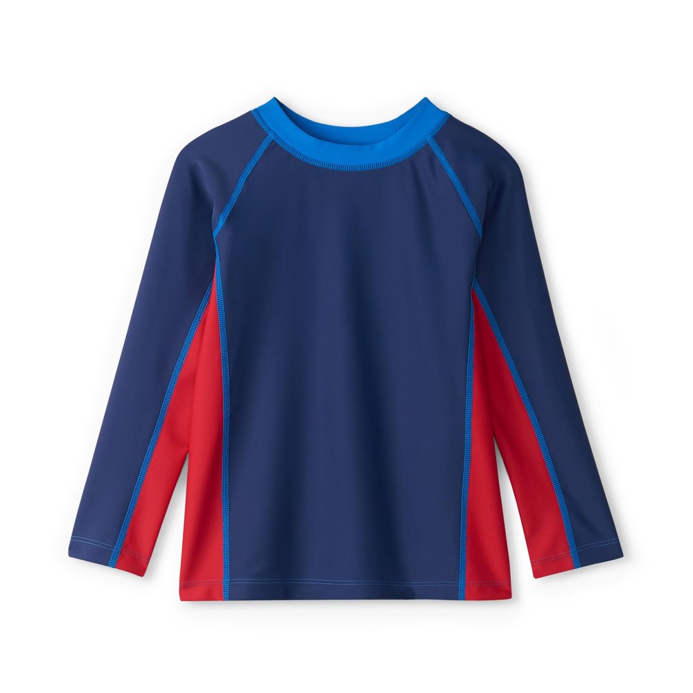 Hatley Boys' Long Sleeve Rashguard, Nautical Colourblock