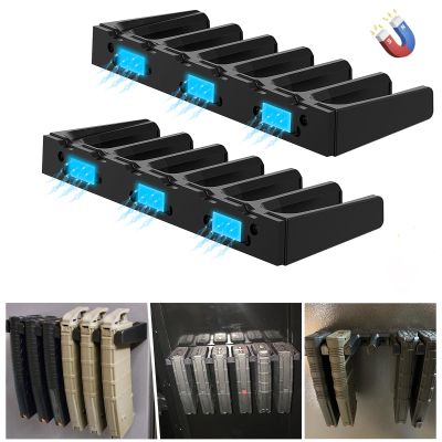 Aoanoko Magnetic PMAG Wall Mount,AR Magnetic Mag Holder,Home Magazine Storage Rack,AR Wall Mount Mag Holder for Gun Safe, Locker,Cabinet,AR Mag Storage and Accessories(2-Pack)