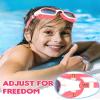 Zeligerstar Kids Swim Goggles,Swimming Goggles for Kids 6-14, Anti-Fog UV Protection Pool Glasses for Boys Girls (Coral/White+Clear Smoke) view 3
